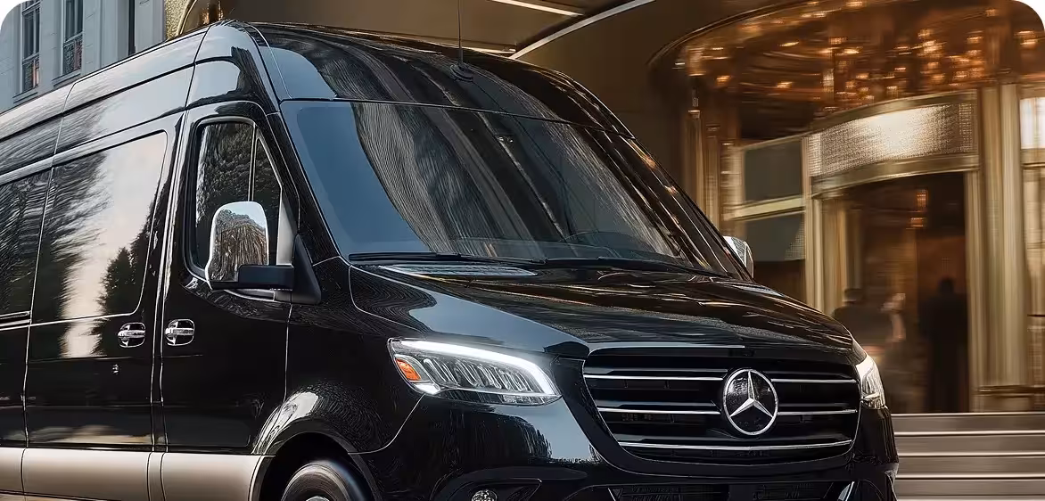 Mercedes Sprinter, Ford Transit, or similar.