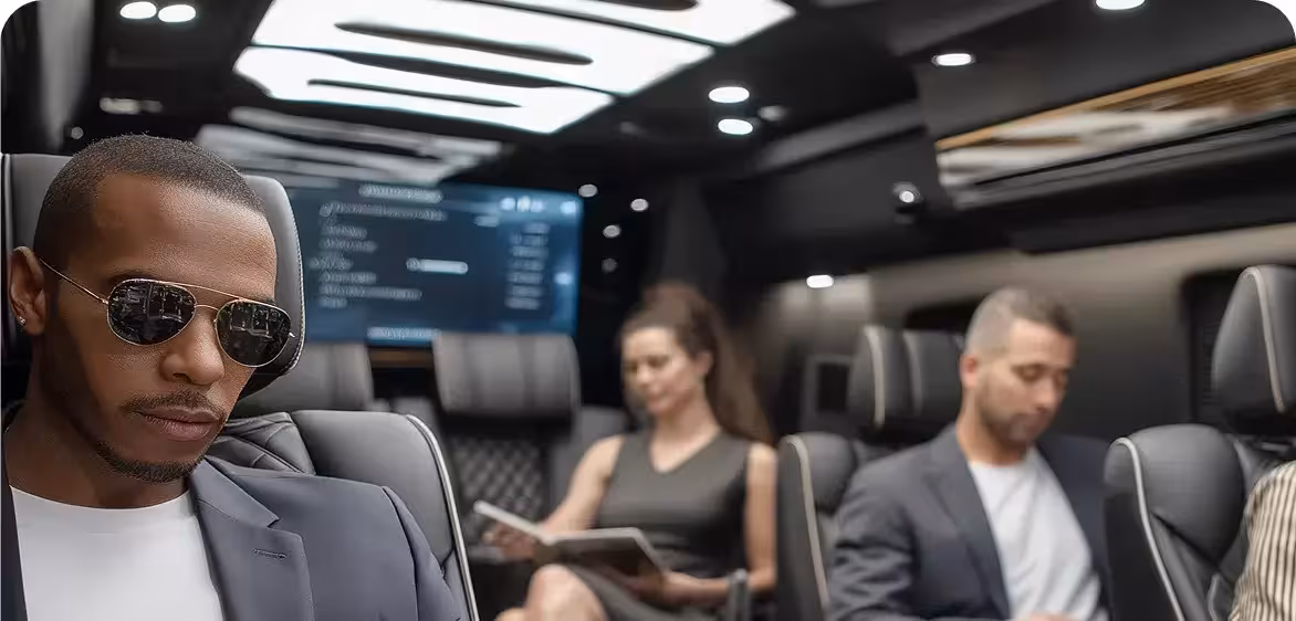 Mercedes Sprinter, Ford Transit, or similar.