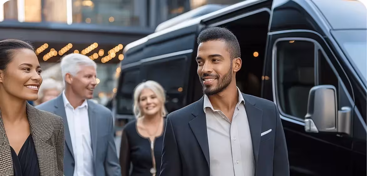 Mercedes Sprinter, Ford Transit, or similar.